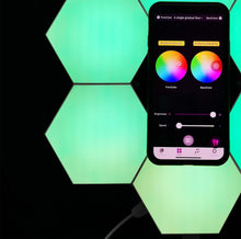 Load image into Gallery viewer, Phone Control Hexagonal Light, 10 Pack Color Honeycomb Modular Quantum Light Hexagonal Wall LED Lamp