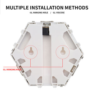 DIY Touch Sensor Hexagonal Light, 10 Pack Honeycomb Modular Quantum Light Hexagonal Wall LED Lamp
