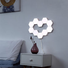 Load image into Gallery viewer, DIY Touch Sensor Hexagonal Light, 10 Pack Honeycomb Modular Quantum Light Hexagonal Wall LED Lamp
